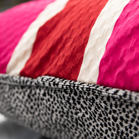 Dwell Chic-Pink and Red Striped Pillow-Pillow