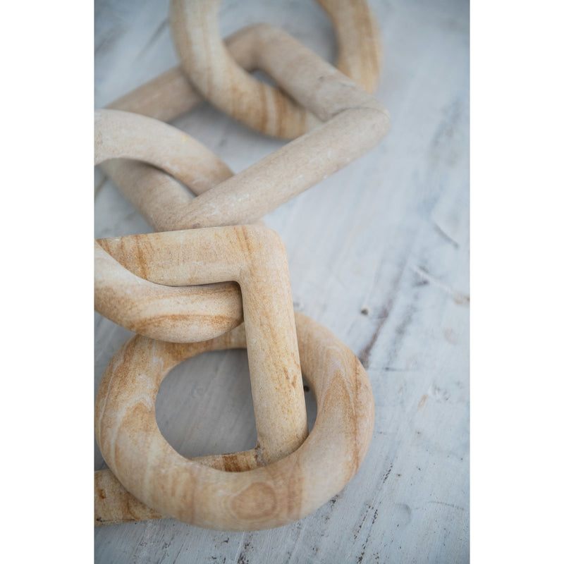 Carved Sandstone Chain Décor with 5 Links