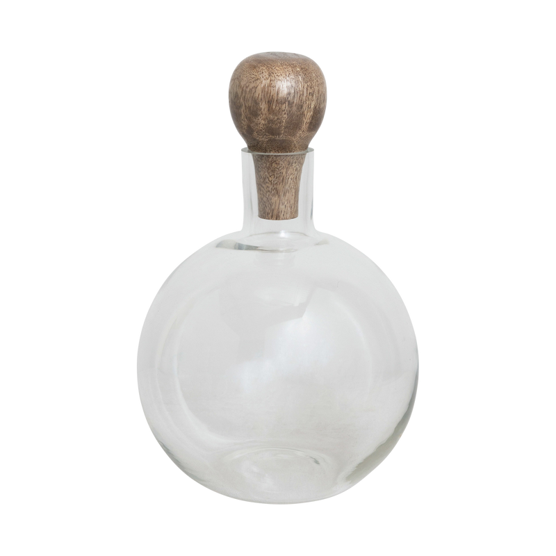 Glass Decanter with Cork Stopper-Decanter-Dwell Chic