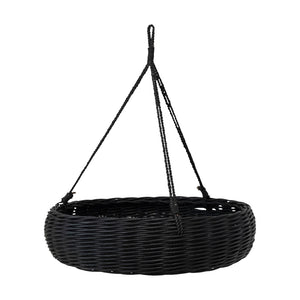 Hand-Woven Hanging Rattan Basket
