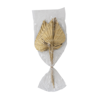 Dried Natural Spear Cut Palm Bunch, Gold Finish