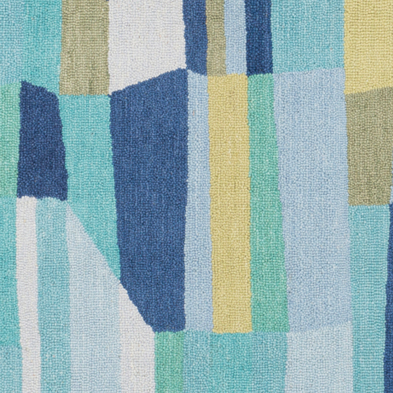 Dwell Chic-Blue and Green Technicolor Rug-Rug