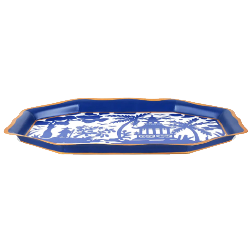 Dwell Chic-Blue Chinoiserie Tea Tray-Tray