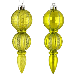 Dwell Chic-Glittery Bulb Finial Ornament-Ornament
