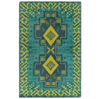 Green and Blue Aztec Rug-Rug-Dwell Chic