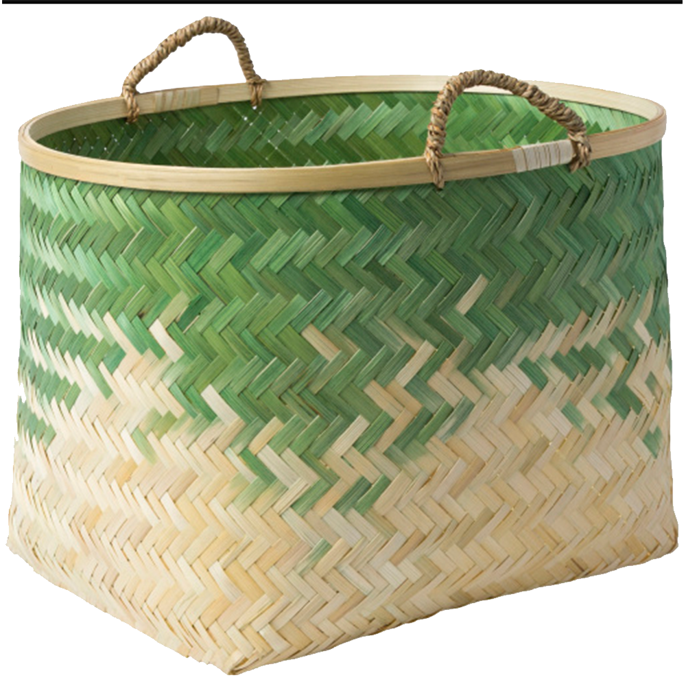 Dwell Chic-Green Ombre Bamboo Basket-Basket