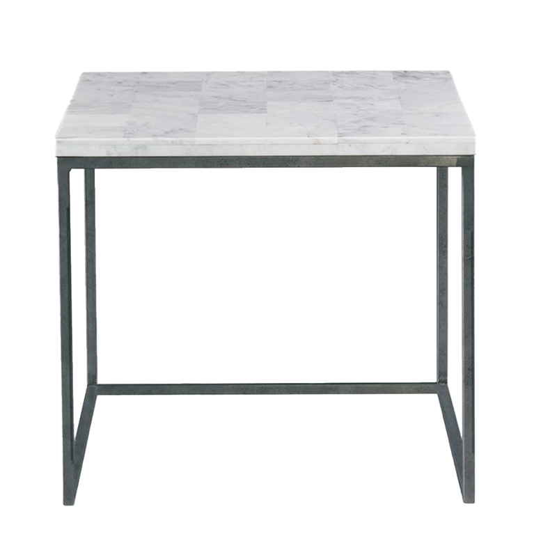 Natural White Stone Side Table- Pick up in Store Only-Furniture-Dwell Chic