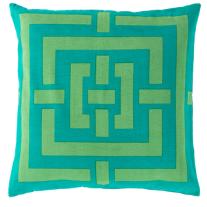 Super Squares Lime and Teal Pillow-Pillow-Dwell Chic