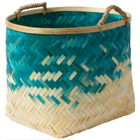 Dwell Chic-Teal Ombre Bamboo Basket-Basket