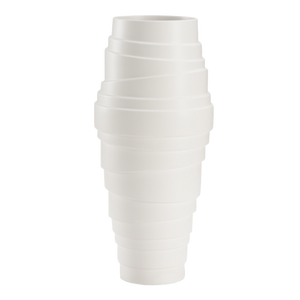 White Ceramic Wrap Vase-Vase-Dwell Chic