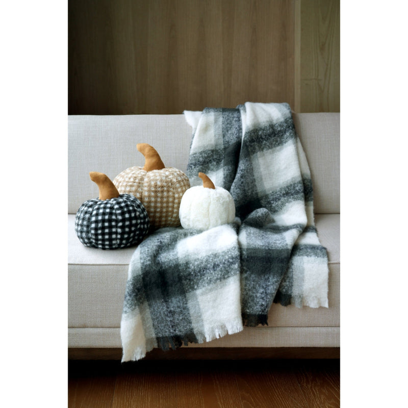 styled fur pumpkins