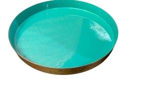 Round Rainbow Gold Leaf Trays -Available in 9 different colors