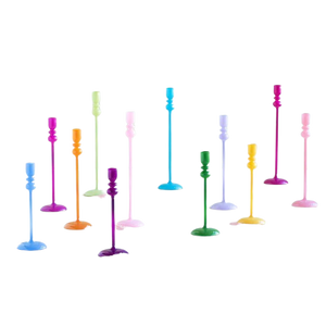 Sugar Plum Taper Candle Holders - Available in 12 Assorted Colors