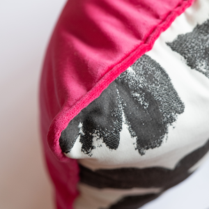 Dwell Chic-Pink Velvet and Geometric Print Pillow-Pillow