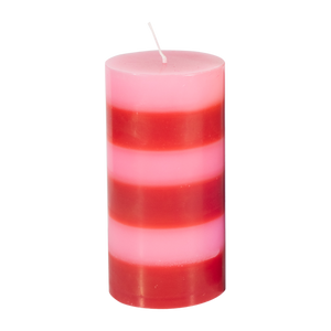 Perfectly Pink and Red Striped Candles-Candle-Dwell Chic