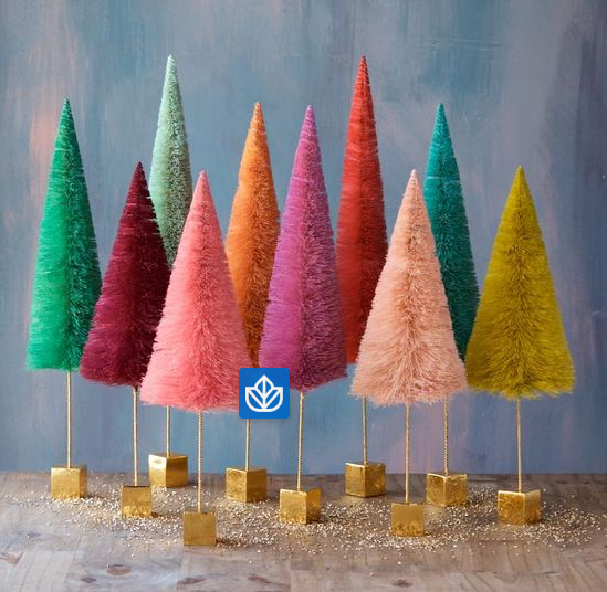 Dwell Chic-Large Colorful Sisal Tree Decoration-ornament