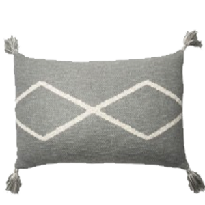 Grey Knitted Pillow-Pillow-Dwell Chic
