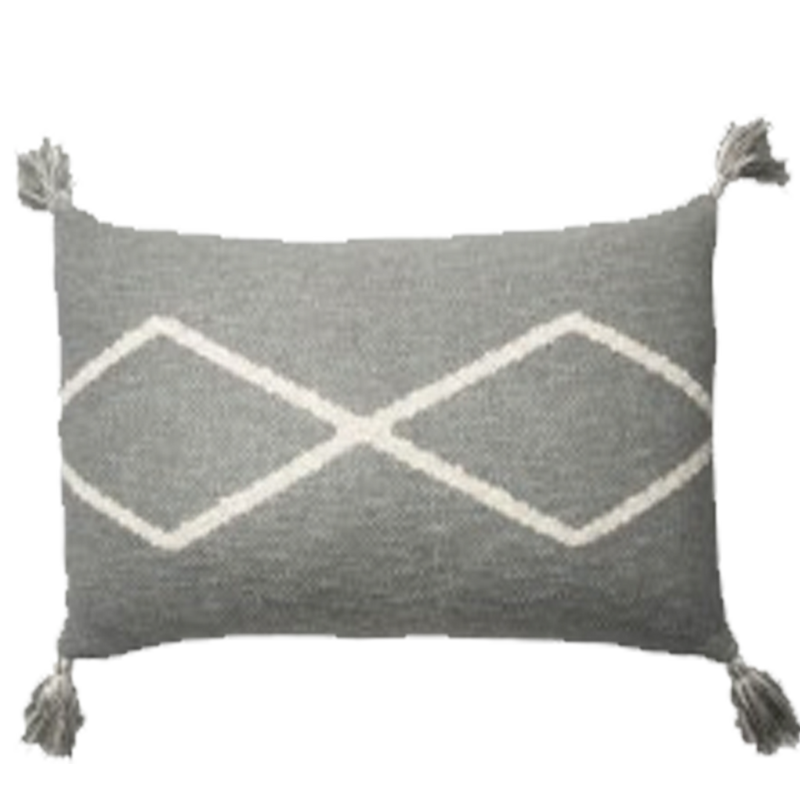 Grey Knitted Pillow-Pillow-Dwell Chic