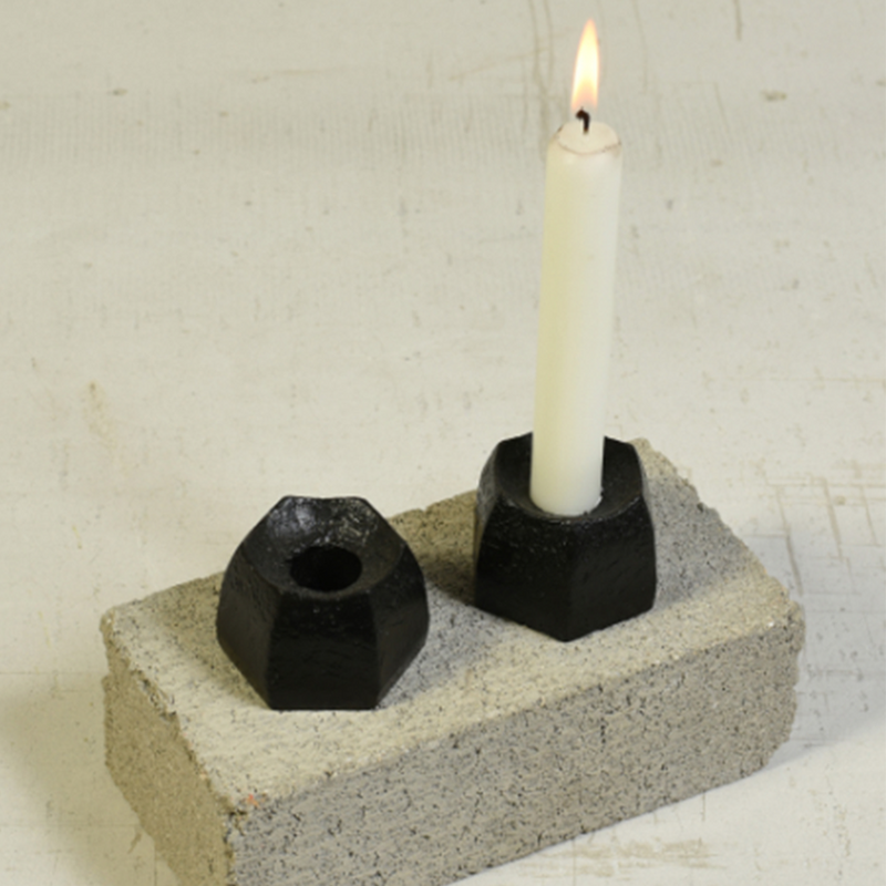 Dwell Chic-Forged in Iron Taper Candle Holder-Candle Holder