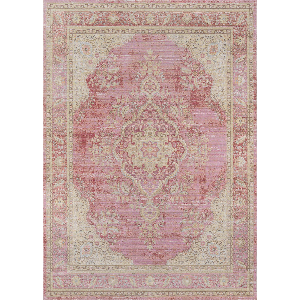 Pink Medallion Area Rug-Rug-Dwell Chic