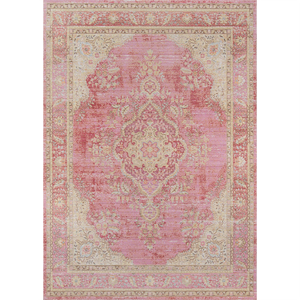 Pink Medallion Area Rug-Rug-Dwell Chic