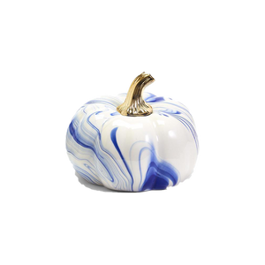 Marbled Blue and White Pumpkin-2 Sizes Available