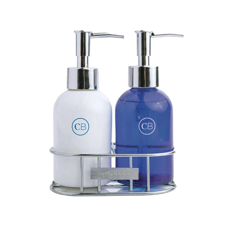 Capri Lotion and Hand Soap with Chrome Metal Caddy-Caddy-Dwell Chic
