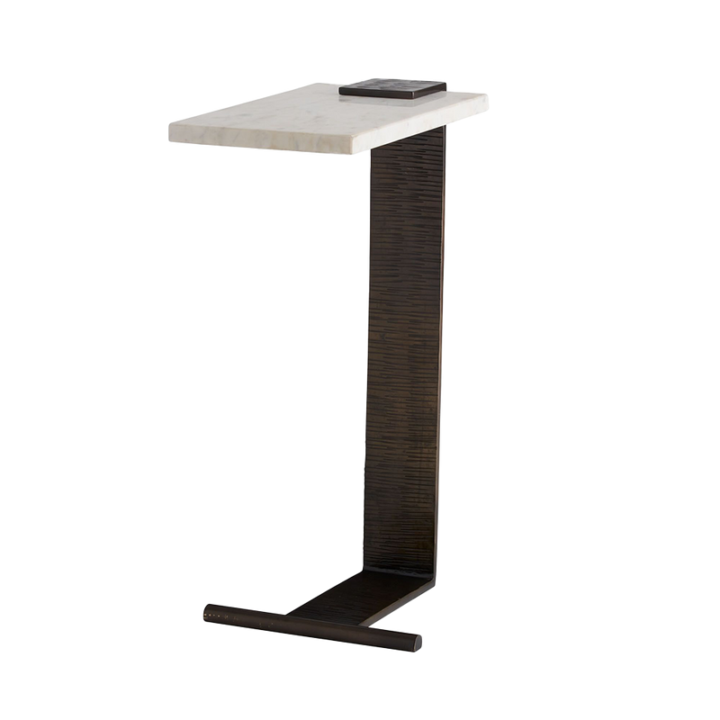 Bronze and Marble Side Table - Pick up in store only!